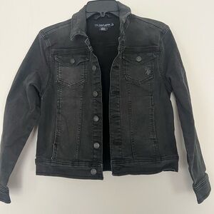 Children's U.S Polo Assn Black Denim Jacket Large 10-12